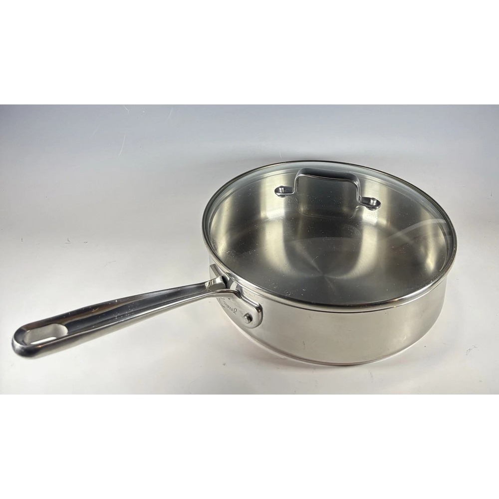 Emeril 10" 3Qt Saute Skillet Frying Pan W/lid Copper Core Stainless Steel C/wear